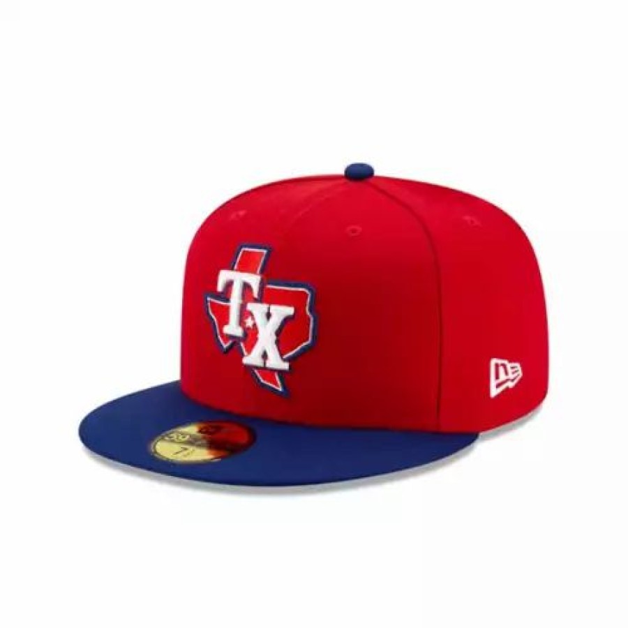 * New Era Kids' Texas Rangers Texas State Logo 59Fifty Fitted Hat Red Mlb Hats & Caps