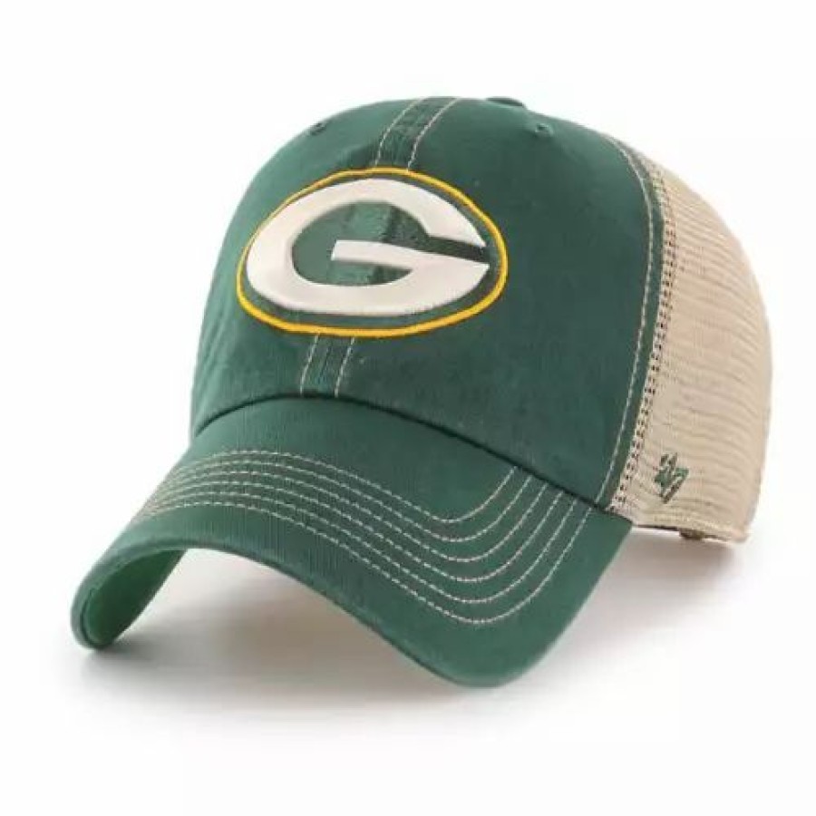 * 47 Brand 47 Brand Bay Packers Trawler Adjustable Hat Green Nfl Hats & Caps