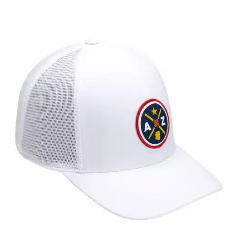 * Men'S Black Clover Arizona Vibe Golf Snapback Hat White Hats & Caps