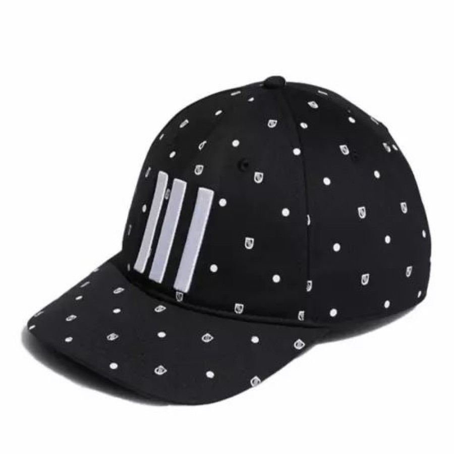 * Men'S Adidas All Print Shield Golf Snapback Hat Black Hats & Caps