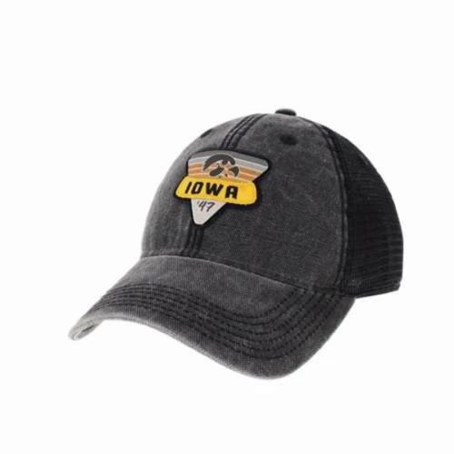 * Legacy Athletic Iowa Hawkeyes Point Hat Black/Gold College Hats & Caps