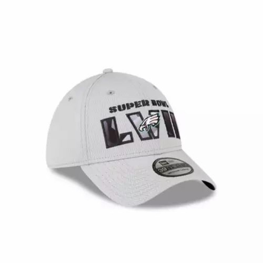 * New Era Philadelphia Eagles Super Bowl Lvii 39Thirty Flex Fit Hat Grey Nfl Hats & Caps