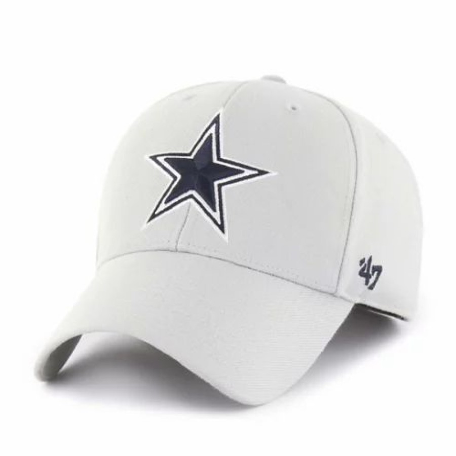 * 47 Brand 47 Brand Dallas Cowboys Mvp Logo Adjustable Hat Grey Nfl Hats & Caps