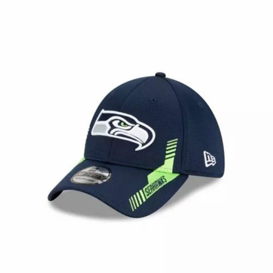 * New Era Seattle Seahawks Home Sideline 39Thirty Stretch Fit Hat Navy Nfl Hats & Caps