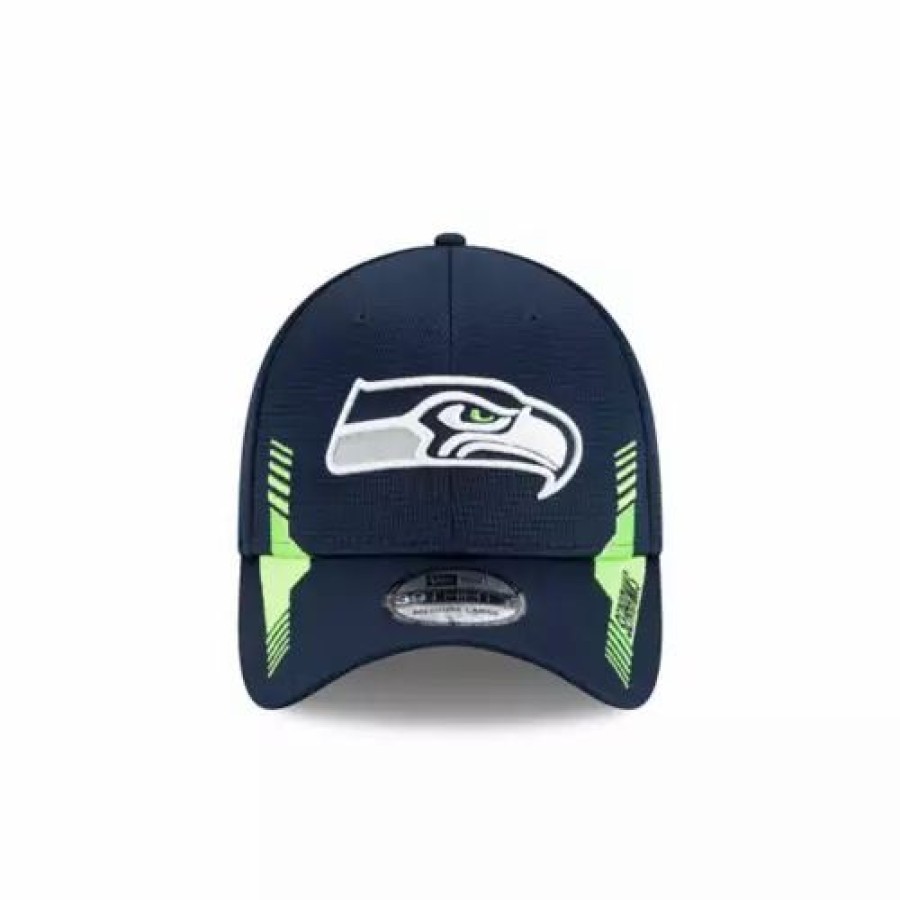 * New Era Seattle Seahawks Home Sideline 39Thirty Stretch Fit Hat Navy Nfl Hats & Caps