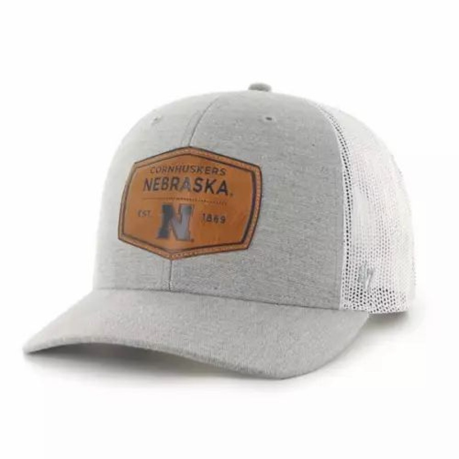 * 47 Brand 47 Brand Nebraska Cornhuskers Tanyard Truck Hat Grey Heather College Hats & Caps