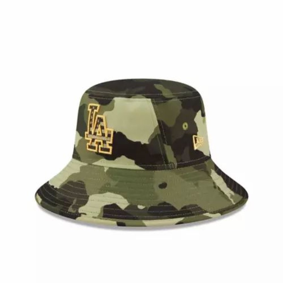 * New Era Los Angeles Dodgers 2022 Armed Forces Day Bucket Hat Camo Mlb Hats & Caps