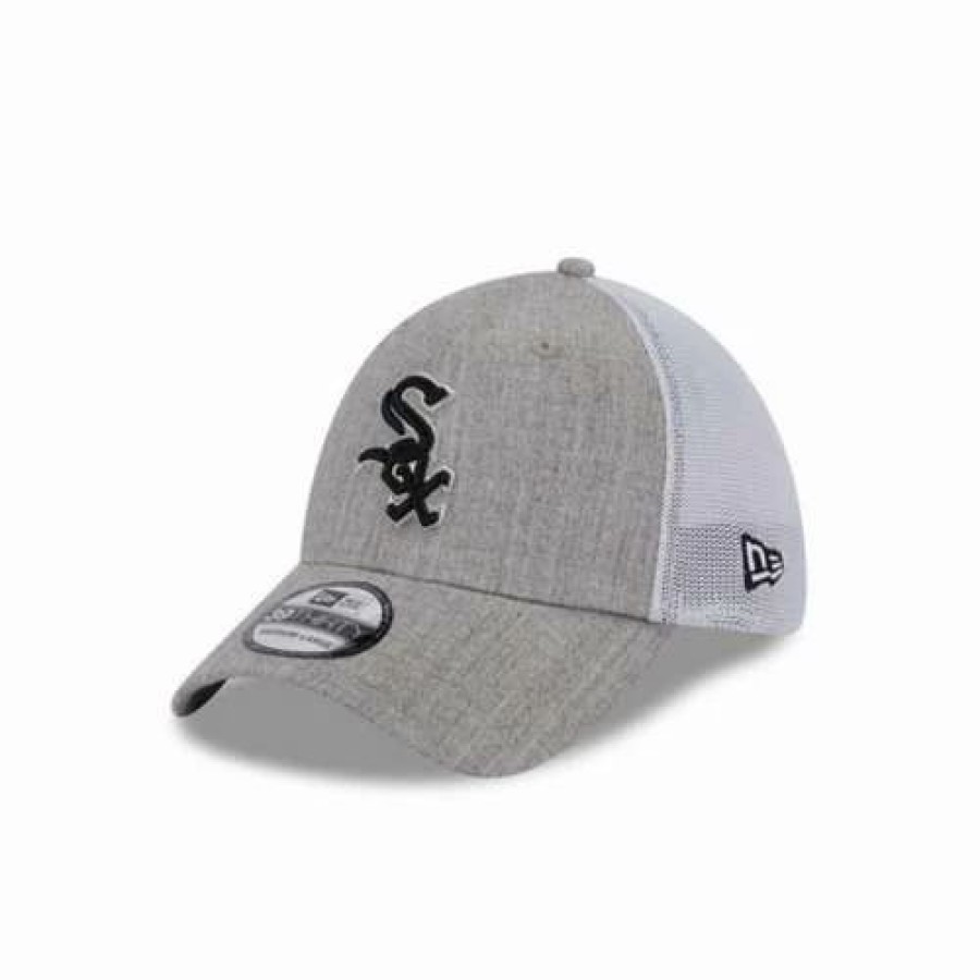 * New Era Chicago White Sox Heather 39Thirty Flex Fit Hat Grey Heather Mlb Hats & Caps