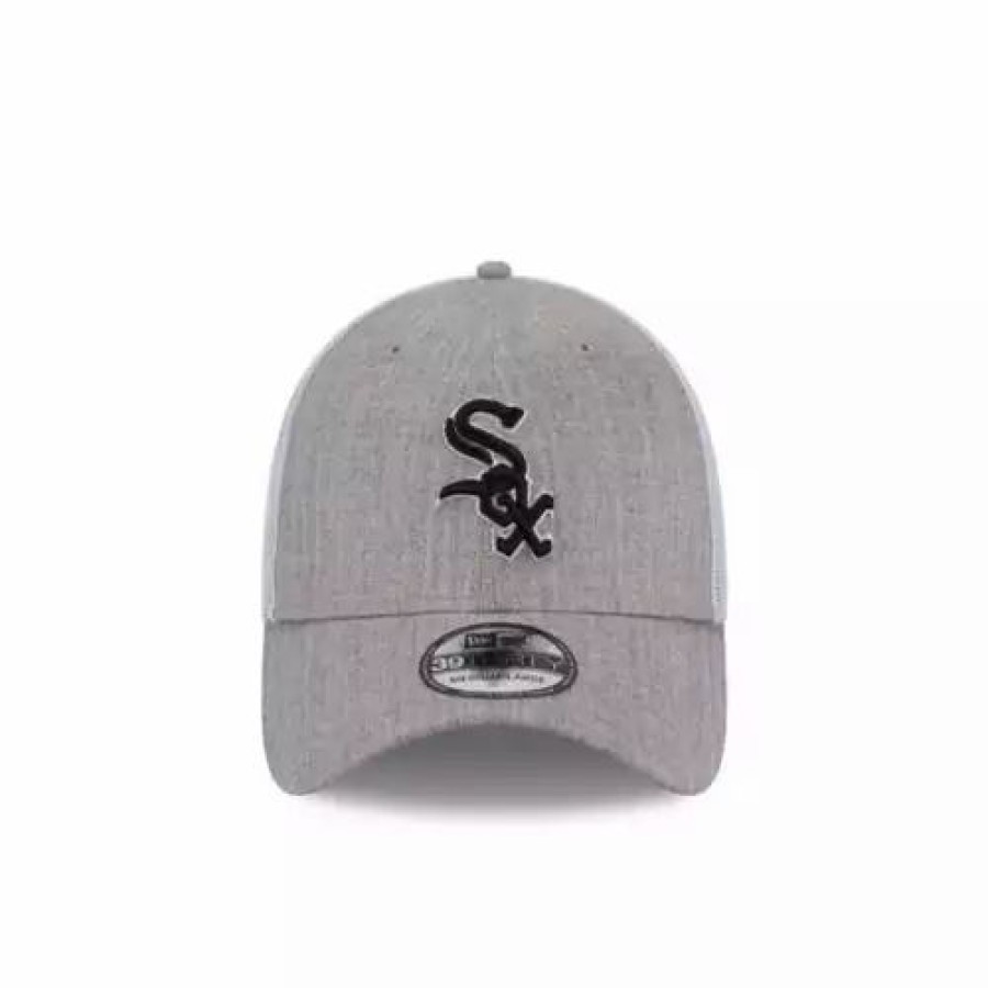 * New Era Chicago White Sox Heather 39Thirty Flex Fit Hat Grey Heather Mlb Hats & Caps