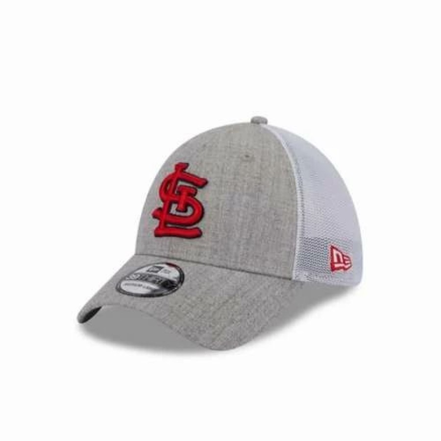 * New Era St. Louis Cardinals Heather 39Thirty Flex Fit Hat Grey Heather Mlb Hats & Caps