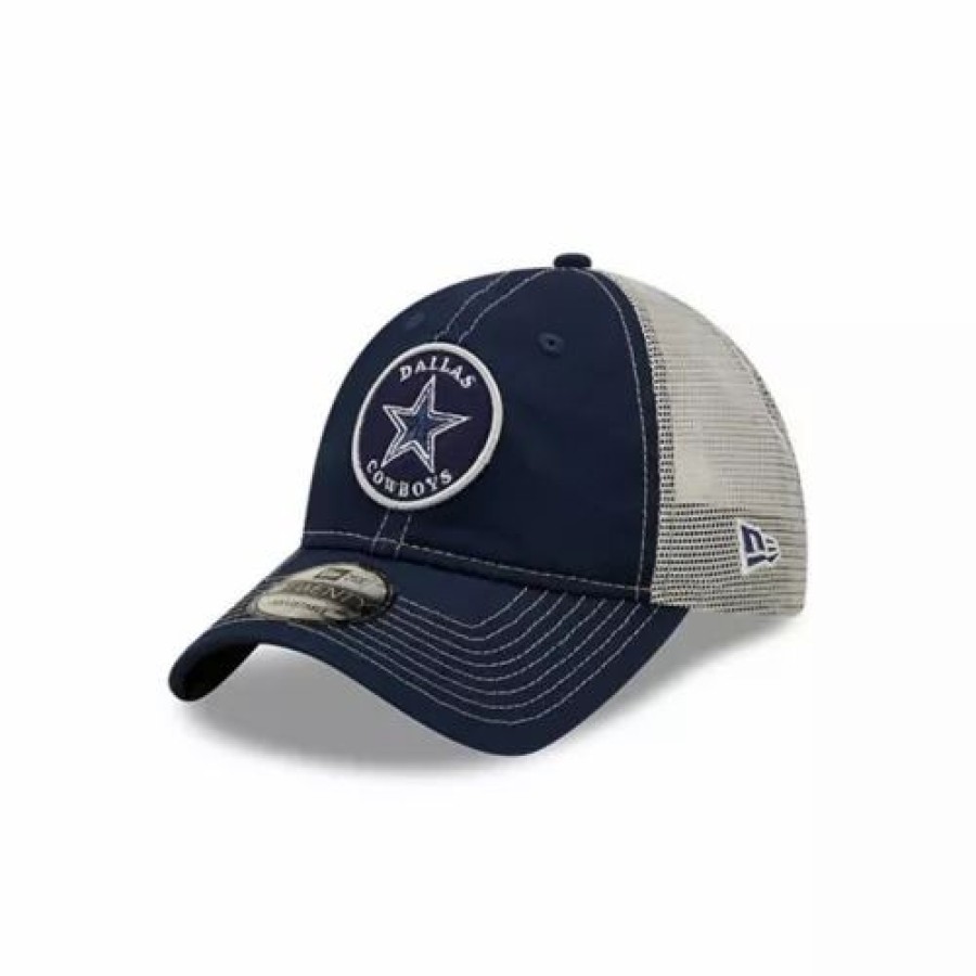 * New Era Dallas Cowboys Circle Trucker 9Twenty Adjustable Hat Navy Nfl Hats & Caps