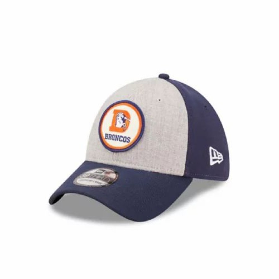 * New Era Denver Broncos 2022 Sideline Historic 39Thirty Stretch Fit Hat Grey Heather Nfl Hats & Caps