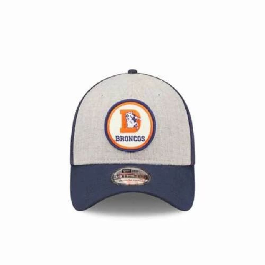 * New Era Denver Broncos 2022 Sideline Historic 39Thirty Stretch Fit Hat Grey Heather Nfl Hats & Caps