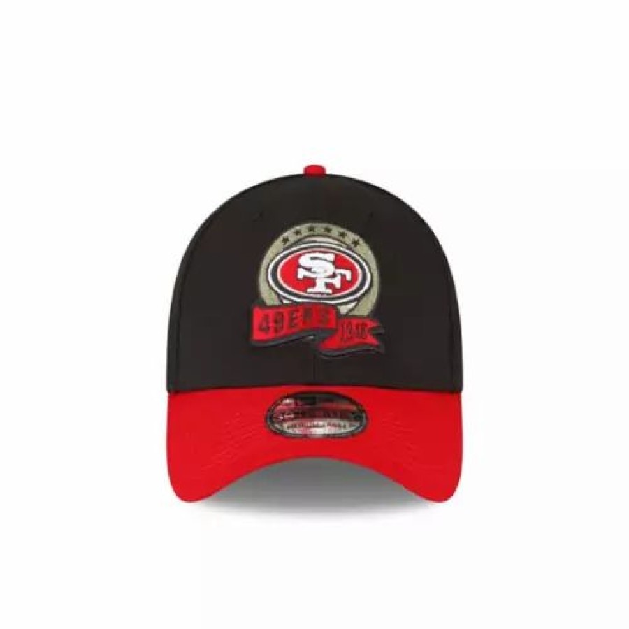 * New Era San Francisco 49Ers 2022 Salute To Service 39Thirty Stretch Fit Hat Black Nfl Hats & Caps