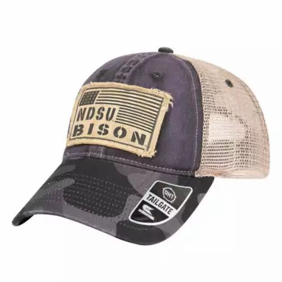 * Colosseum North Dakota State Bison Operation Hat Trick Roadblock Hat Grey College Hats & Caps