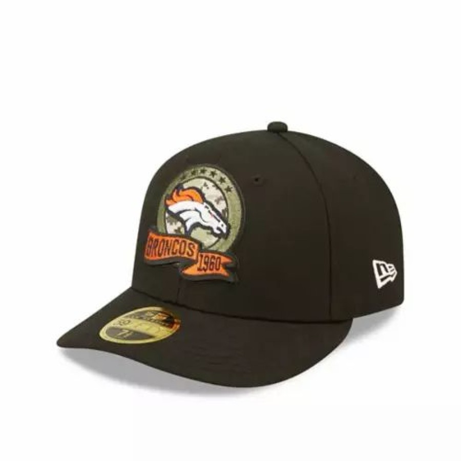 * New Era Denver Broncos 2022 Salute To Service Low Profile 59Fifty Fitted Hat Black Nfl Hats & Caps