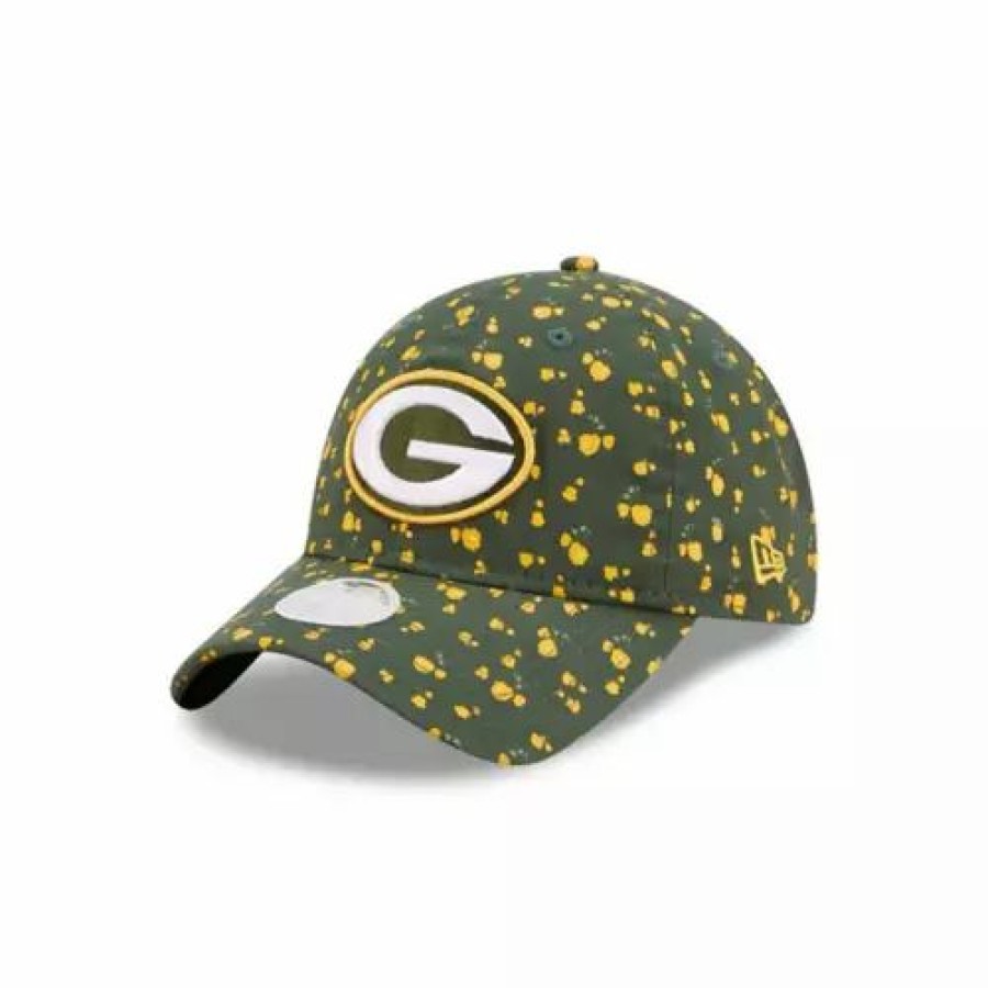 * New Era Women'S Bay Packers Floral 9Twenty Adjustable Hat Green Nfl Hats & Caps