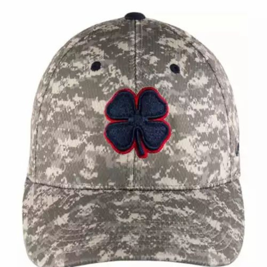 * Men'S Black Clover Freedom 1 Golf Flexfit Hat Navy Red Hats & Caps