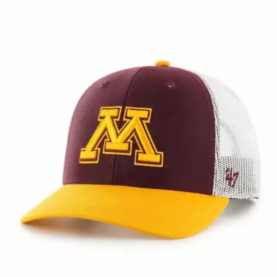 * 47 Brand 47 Brand Minnesota En Gophers Sidenote Hat Gold College Hats & Caps