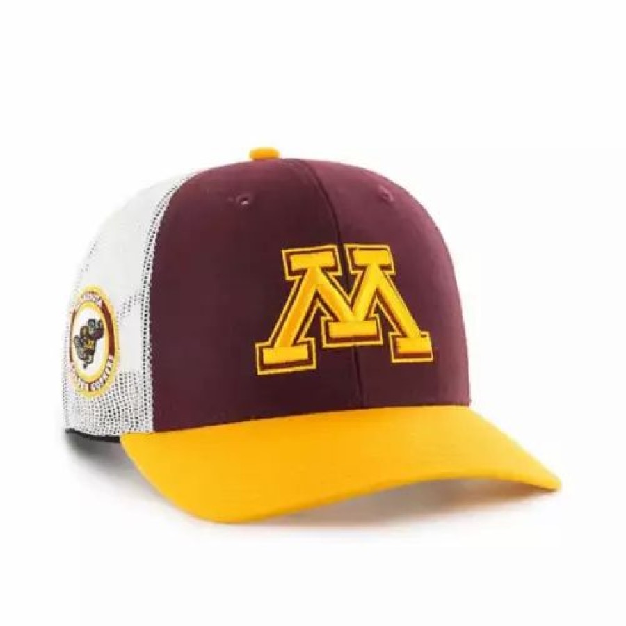 * 47 Brand 47 Brand Minnesota En Gophers Sidenote Hat Gold College Hats & Caps