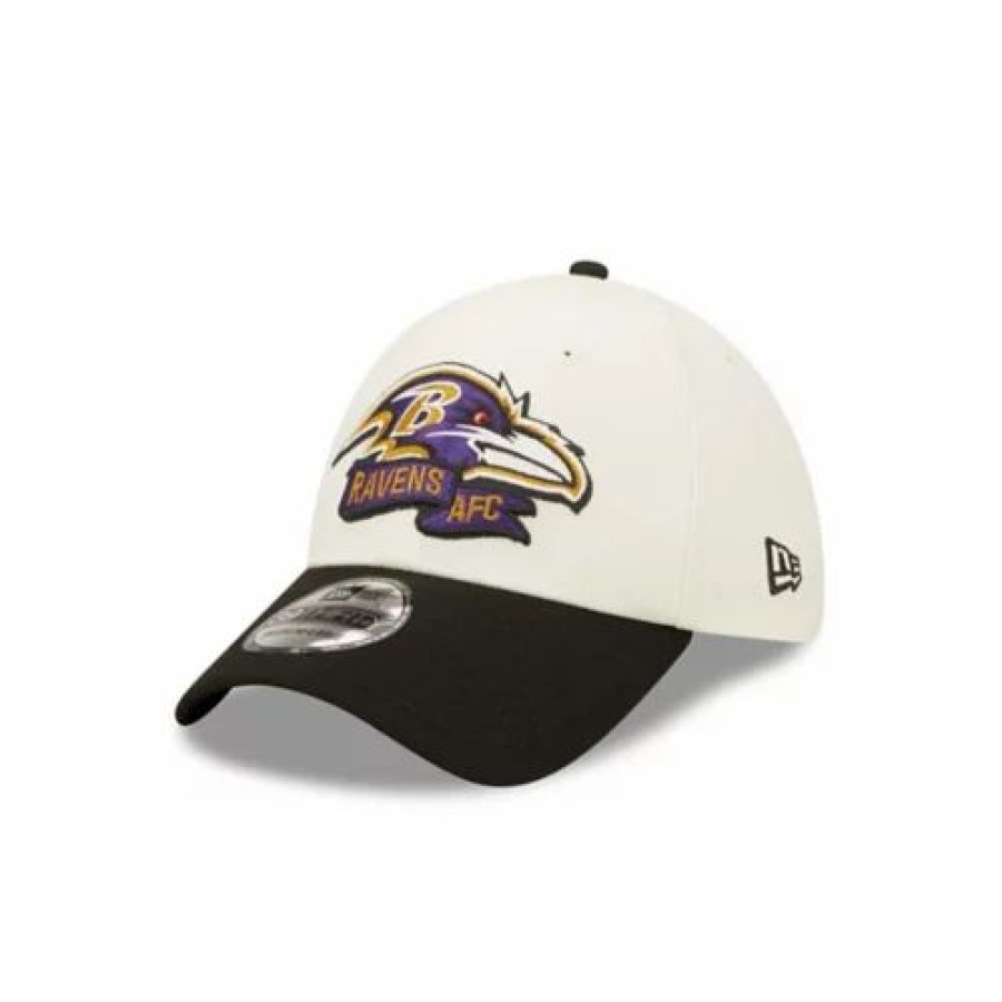 * New Era Baltimore Ravens 2022 Sideline 39Thirty Stretch Fit Hat Cream Nfl Hats & Caps