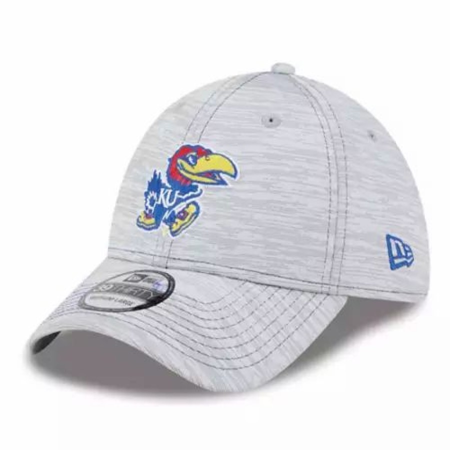 * New Era Kansas Jayhawks 3930 Speed Hat Silver College Hats & Caps