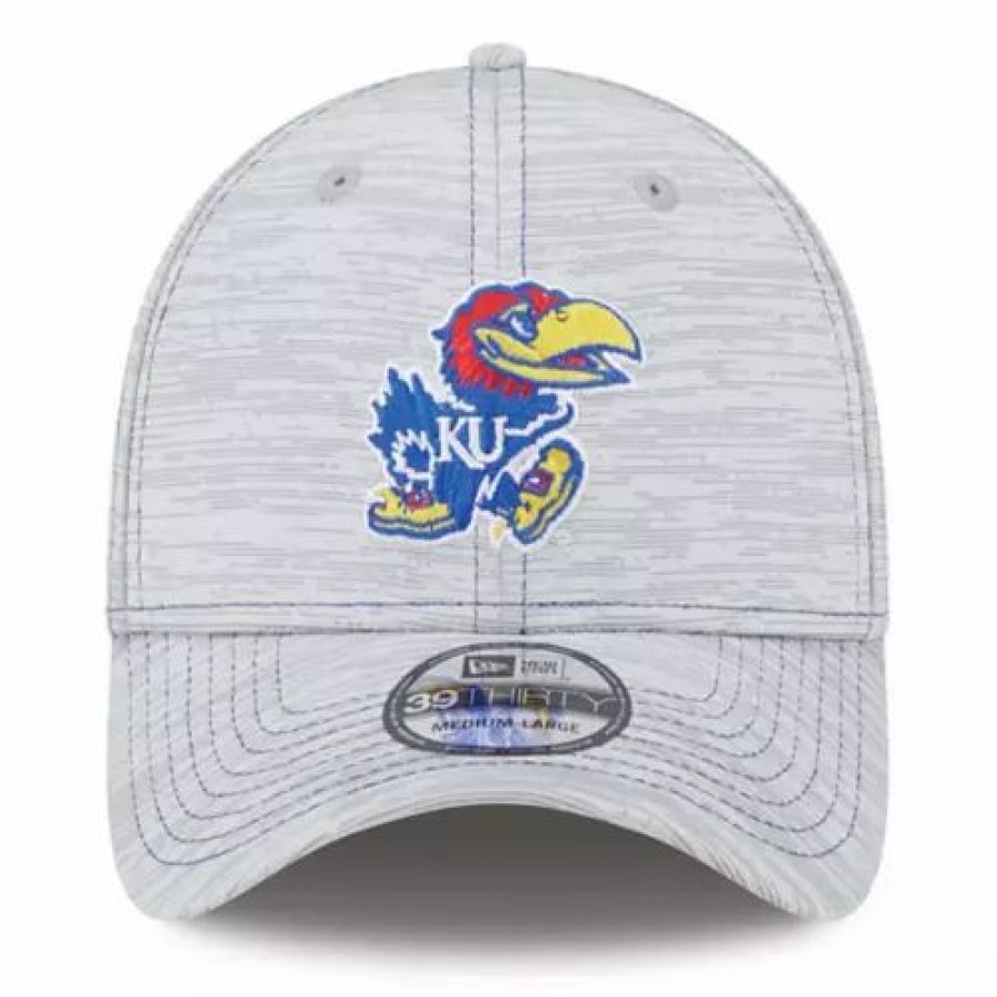 * New Era Kansas Jayhawks 3930 Speed Hat Silver College Hats & Caps