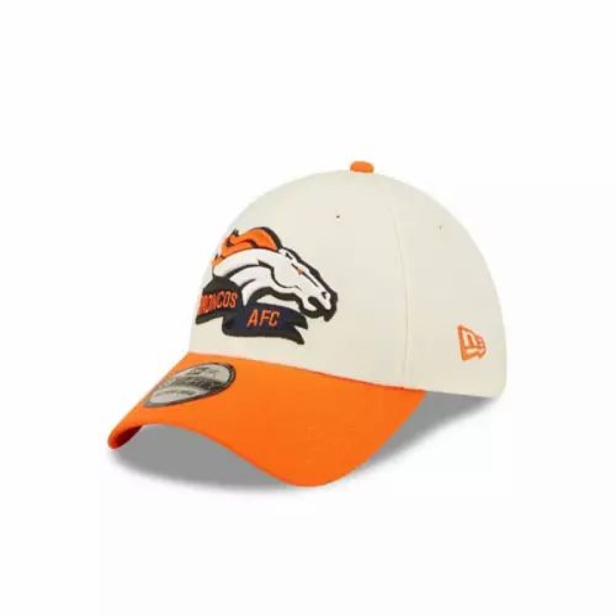 * New Era Denver Broncos 2022 Sideline 39Thirty Stretch Fit Hat Cream Nfl Hats & Caps