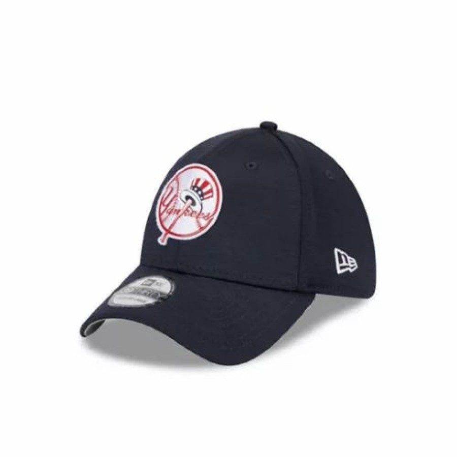 * New Era New York Yankees 2023 Clubhouse Alternate 39Thirty Stretch Fit Hat Navy Mlb Hats & Caps