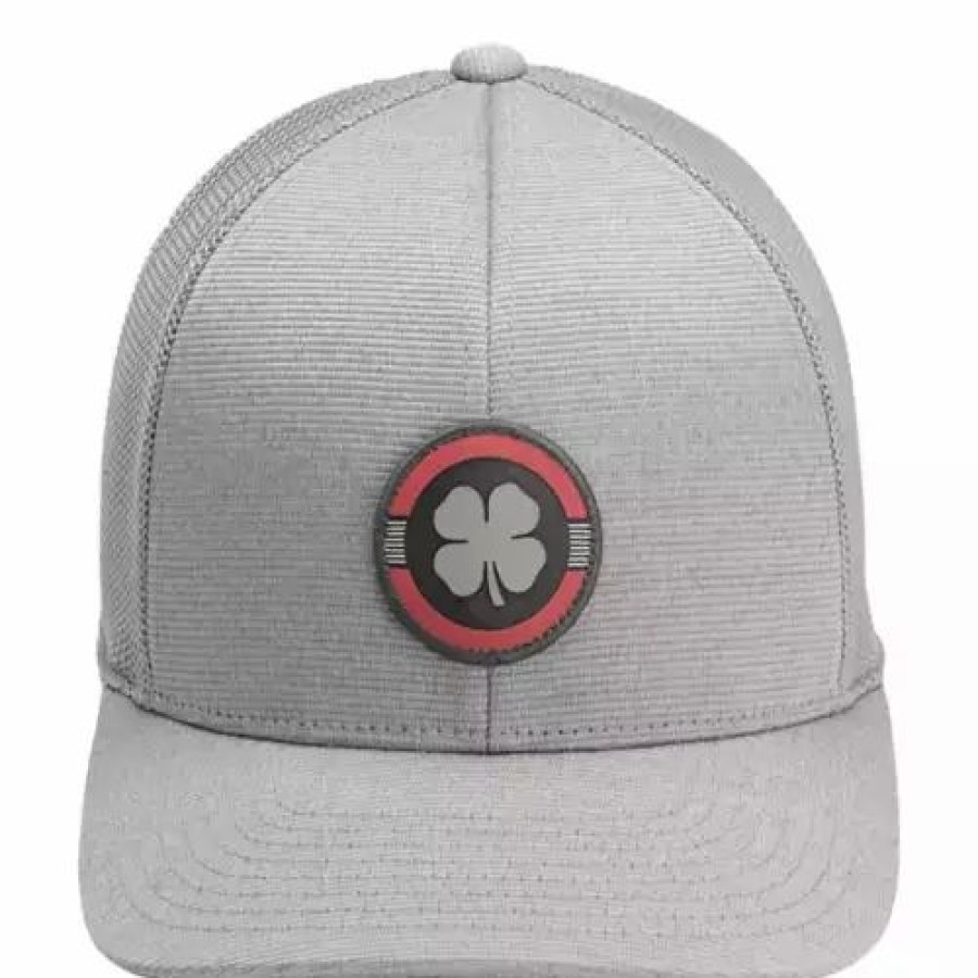 * Men'S Black Clover Jeg Golf Snapback Hat Silver Hats & Caps