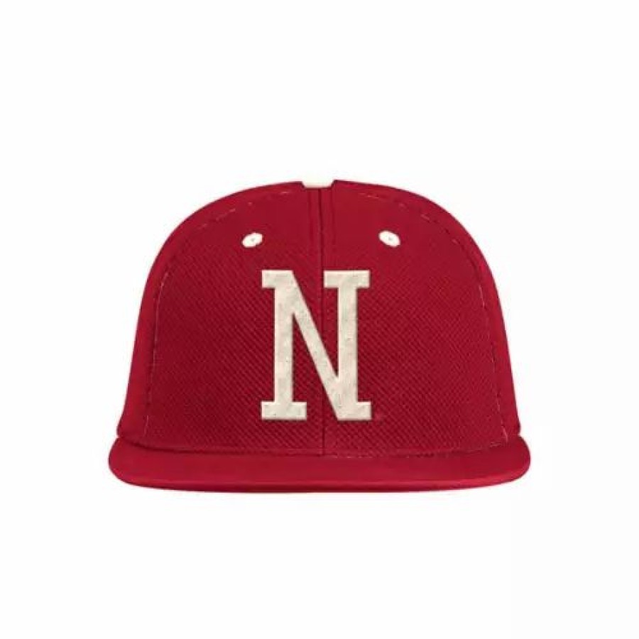 * Adidas Nebraska Cornhuskers Cream Baseball Hat Red College Hats & Caps