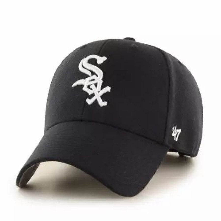 * 47 Brand 47 Brand Chicago White Sox Mvp Logo Hat Black Mlb Hats & Caps