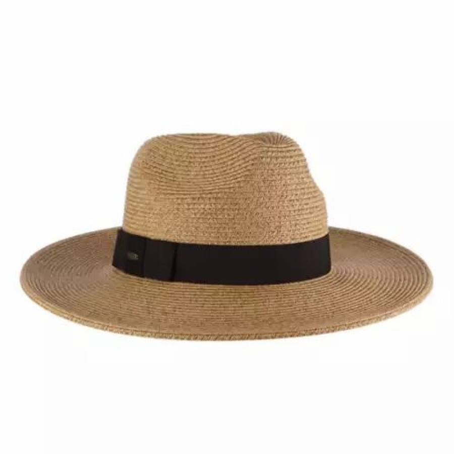 * Adult Dorfman-Pacific Helena Paper Braid Fedora Sun Hat Hats & Caps