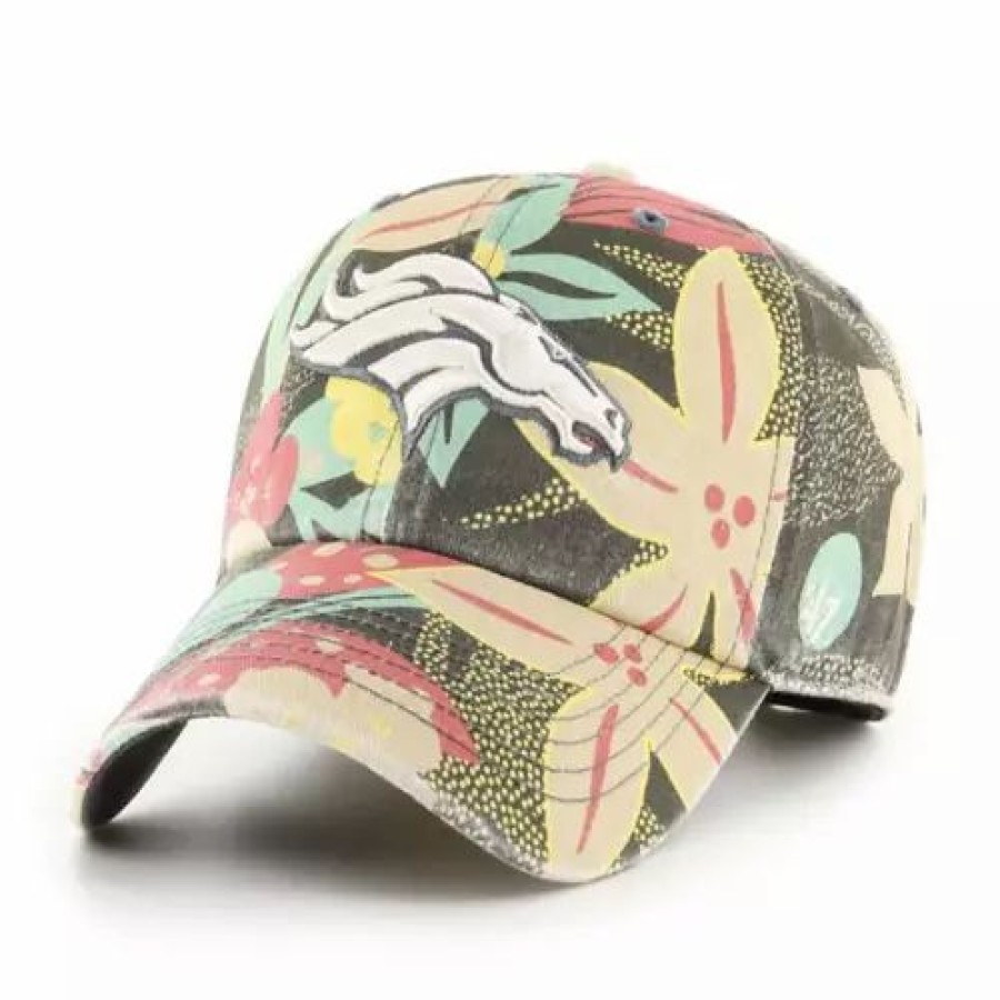 * 47 Brand 47 Brand Women'S Denver Broncos Plumeria Adjustable Hat Floral Nfl Hats & Caps