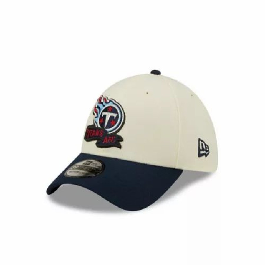 * New Era Tennessee Titans 2022 Sideline 39Thirty Stretch Fit Hat Cream Nfl Hats & Caps