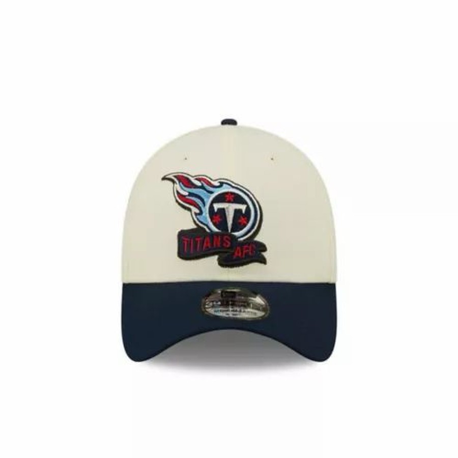 * New Era Tennessee Titans 2022 Sideline 39Thirty Stretch Fit Hat Cream Nfl Hats & Caps