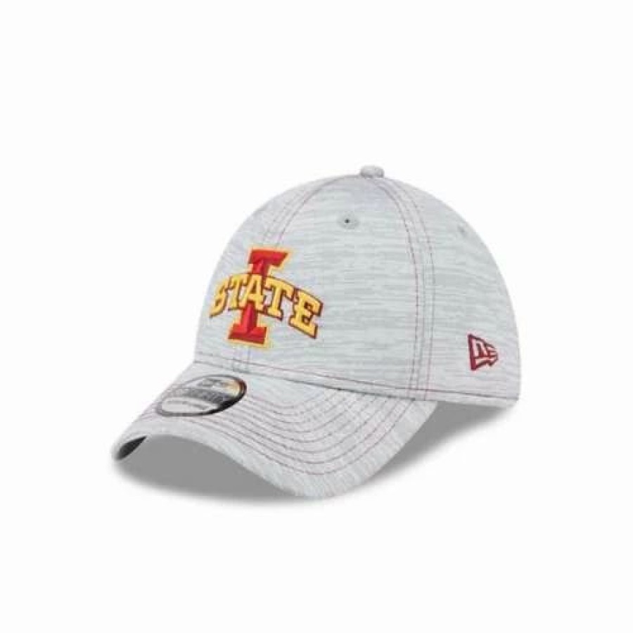 * New Era Kids' Iowa State Cyclones Speed 39Thirty Flex Fit Hat Heather Grey College Hats & Caps