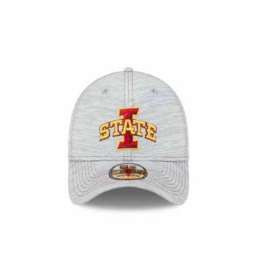 * New Era Kids' Iowa State Cyclones Speed 39Thirty Flex Fit Hat Heather Grey College Hats & Caps