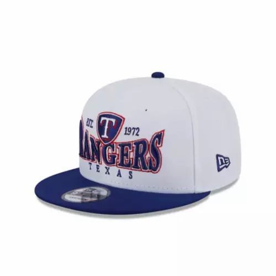 * New Era Texas Rangers Crest 9Fifty Snapback Hat White Mlb Hats & Caps