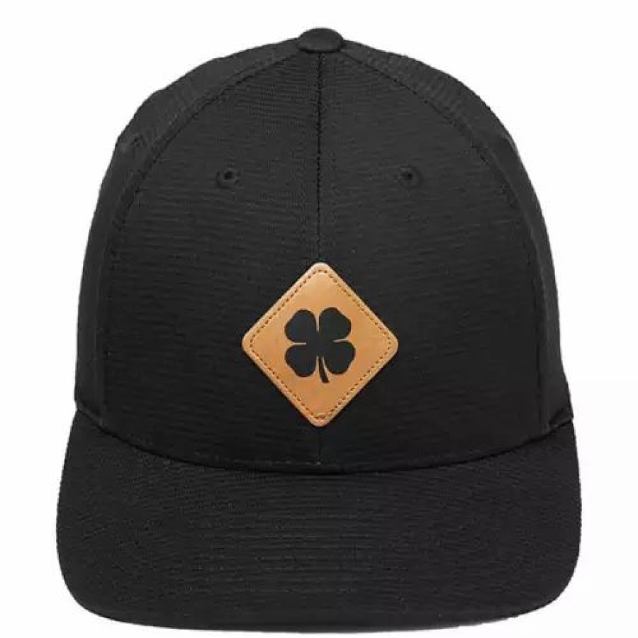 * Adult Black Clover Top Grain Golf Snapback Hat Hats & Caps