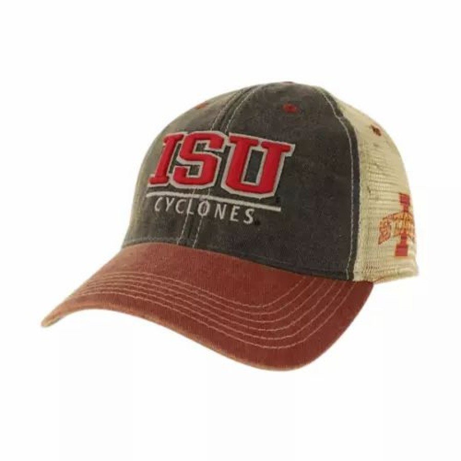 * Legacy Athletic Iowa State Cyclones Side Split Hat Black/Cardinal College Hats & Caps