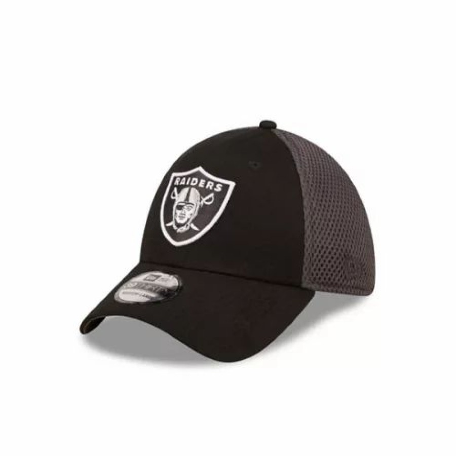 * New Era Las Vegas Raiders Neo 39Thirty Stretch Fit Hat Black Nfl Hats & Caps