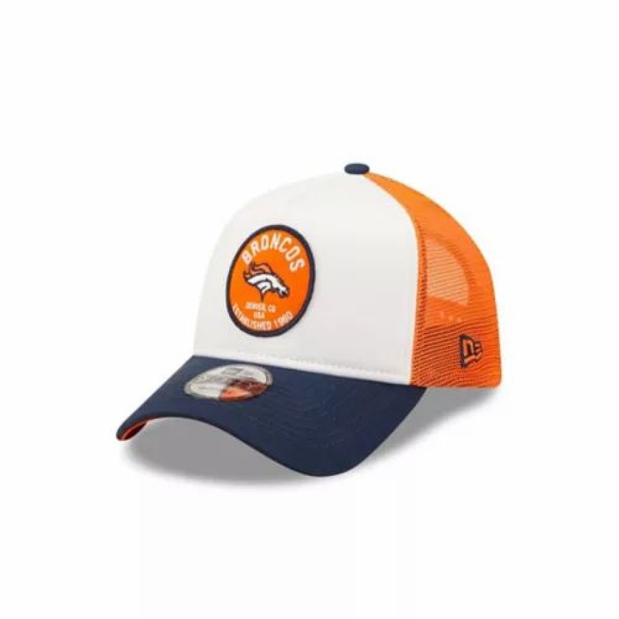 * New Era Denver Broncos Establish Patch 9Forty Adjustable Hat White Nfl Hats & Caps