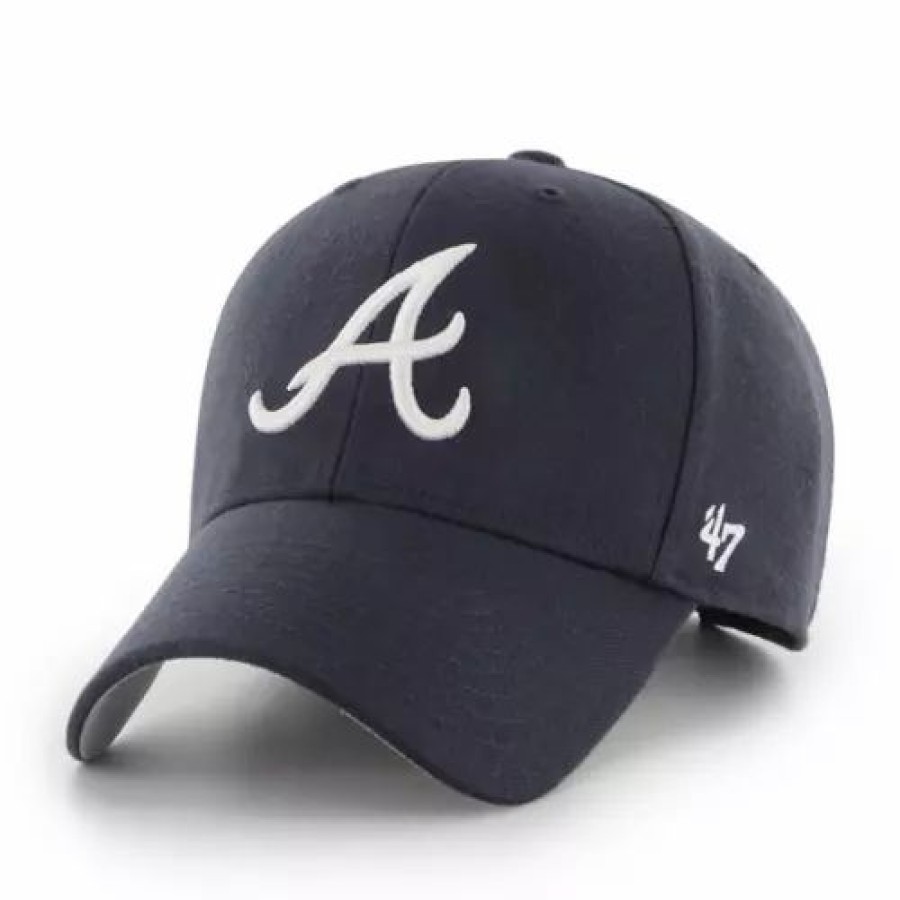 * 47 Brand 47 Brand Atlanta Braves Mvp Logo Hat Navy Mlb Hats & Caps