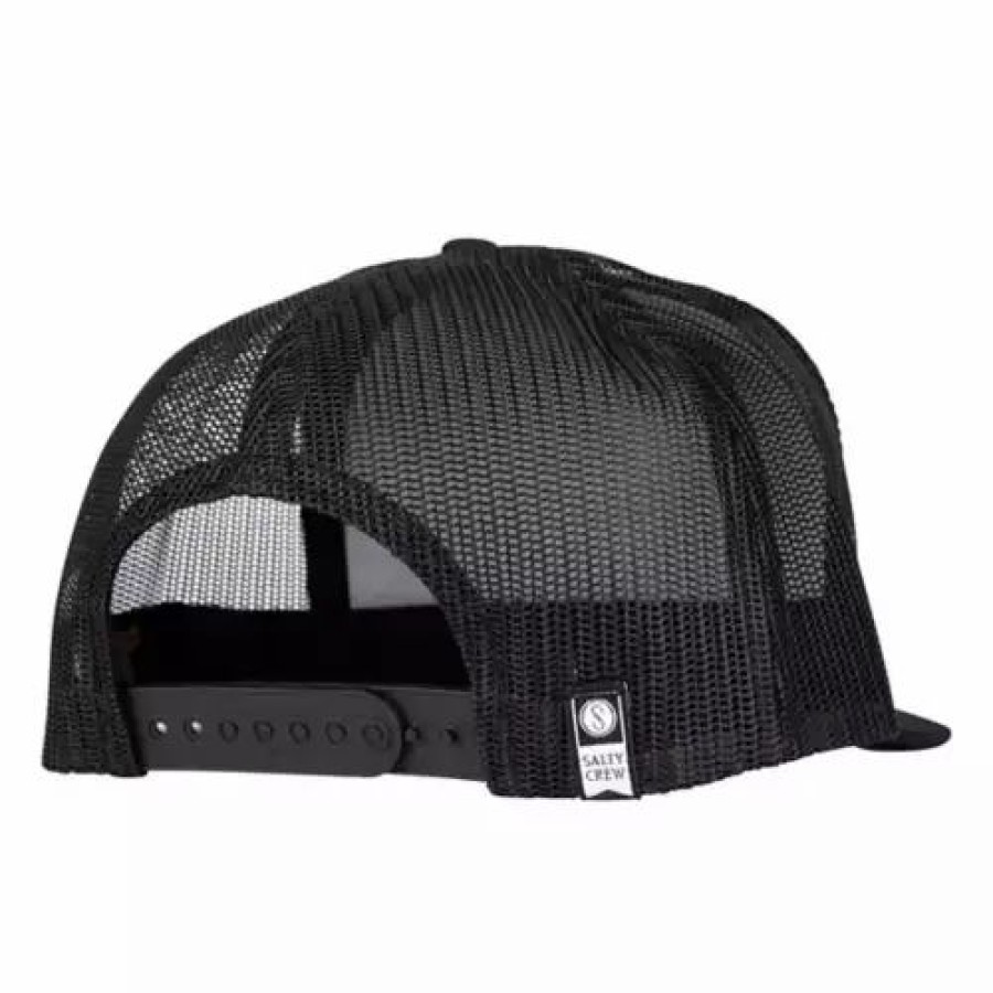 * Men'S Salty Crew Tarpoon Trucker Snapback Hat Black Hats & Caps