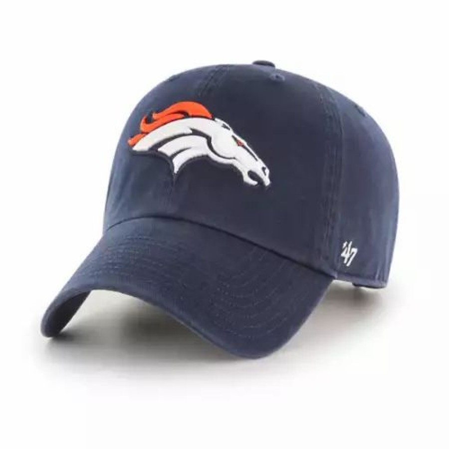 * 47 Brand 47 Brand Denver Broncos Clean Up Hat Navy Nfl Hats & Caps