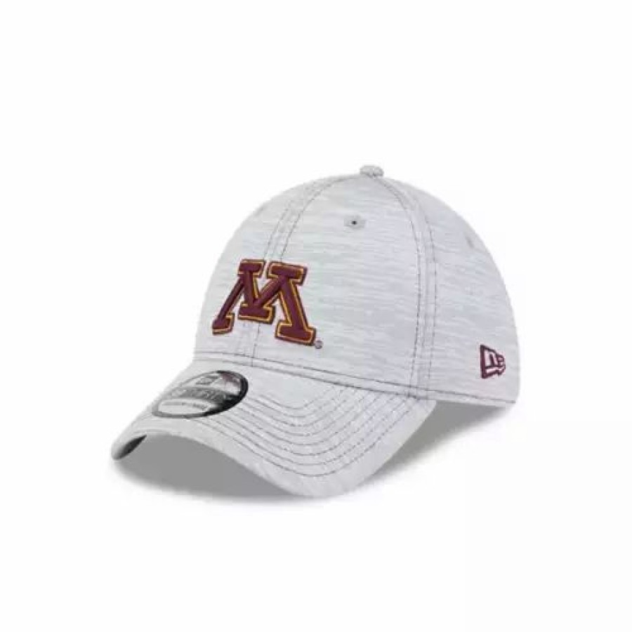 * New Era Kids' Minnesota Golden Gophers Speed 39Thirty Flex Fit Hat Heather Grey College Hats & Caps