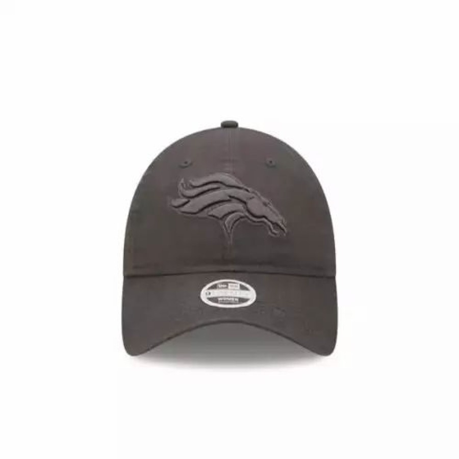 * New Era Women'S Denver Broncos Core Classic 9Twenty Adjustable Hat Charcoal Nfl Hats & Caps