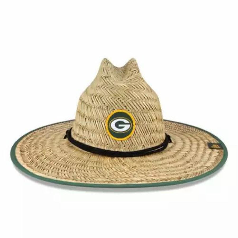 * New Era Green Bay Packers Training Straw Hat Tan Nfl Hats & Caps