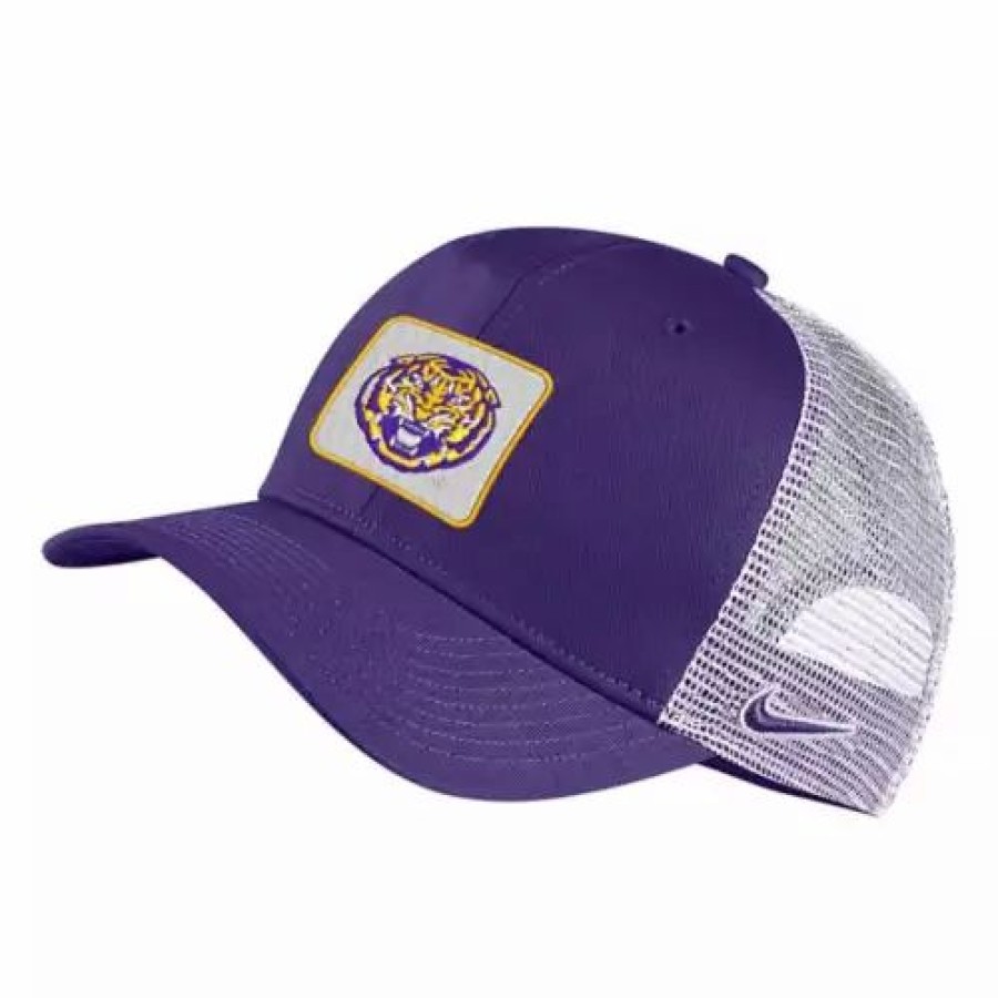 * Nike Lsu Tigers Classic 99 Trucker Hat Purple College Hats & Caps